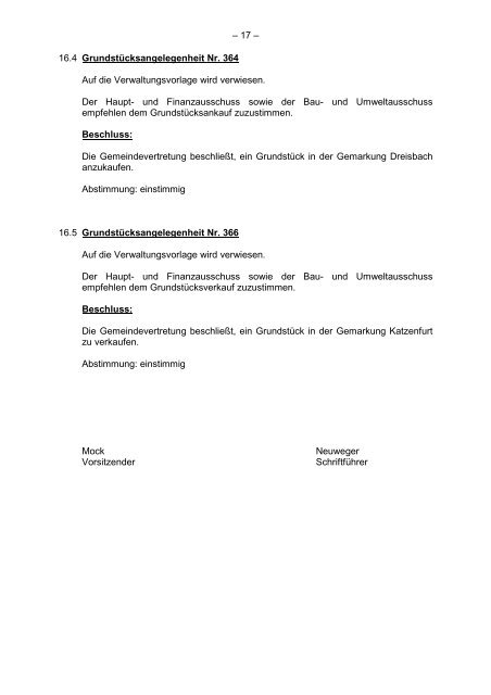 Protokollarchiv 14WP - Ehringshausen