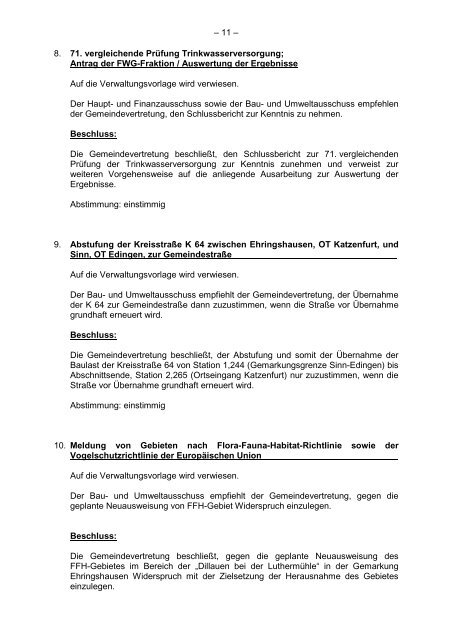 Protokollarchiv 14WP - Ehringshausen