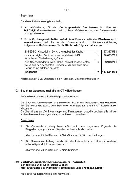 Protokollarchiv 14WP - Ehringshausen