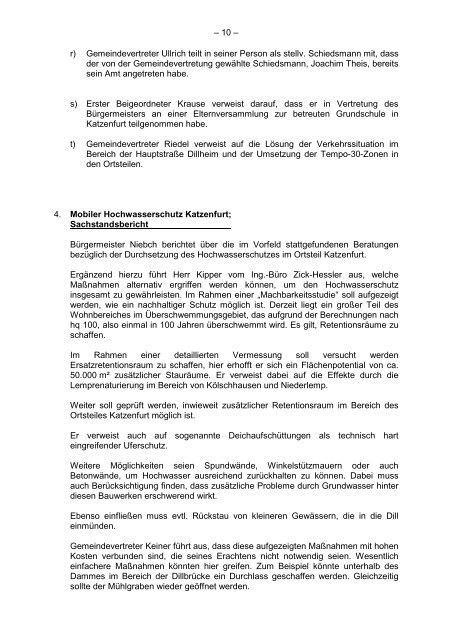 Protokollarchiv 14WP - Ehringshausen