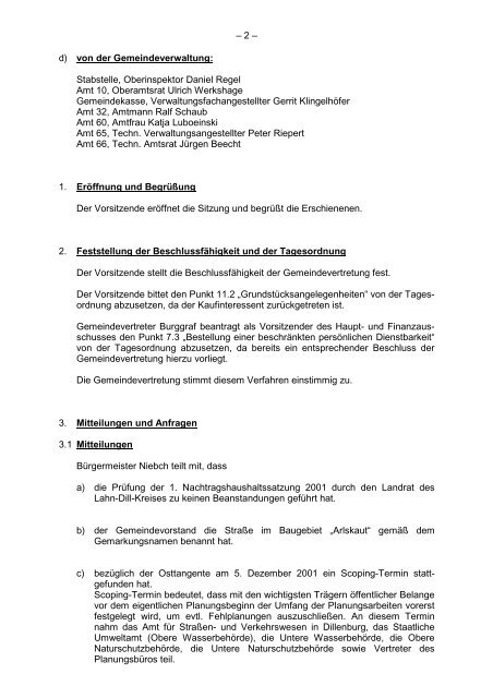 Protokollarchiv 14WP - Ehringshausen