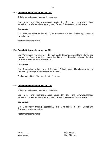 Protokollarchiv 14WP - Ehringshausen