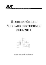STUDIENFÜHRER VERFAHRENSTECHNIK - Aachener ...