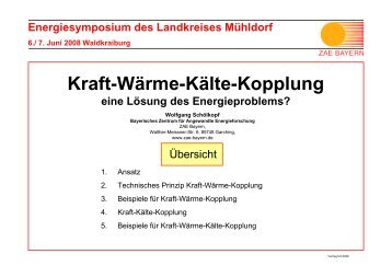 Prinzip: Kraft-Wärme-Kälte Kopplung - Landkreis Mühldorf a. Inn