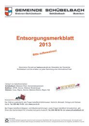 Entsorgungsmerkblatt 2013 (PDF, 4625kB) - Gemeinde Schübelbach
