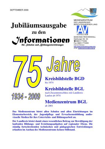 September 2009 - 75 Jahre Medienzentrum - Landratsamt ...