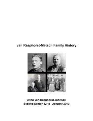 van Raaphorst-Metsch Family History (large PDF file - News From Nan