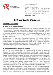 Bulletin-Oktober09 [PDF, 85.0 KB] - Gemeinde Erlinsbach SO