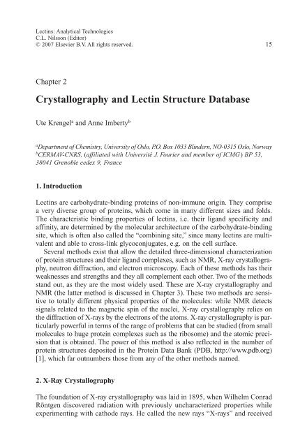 Crystallography and Lectin Structure Database - CNRS