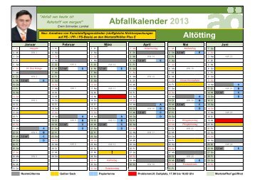 Abfallkalender 2013 - Landratsamt Altötting