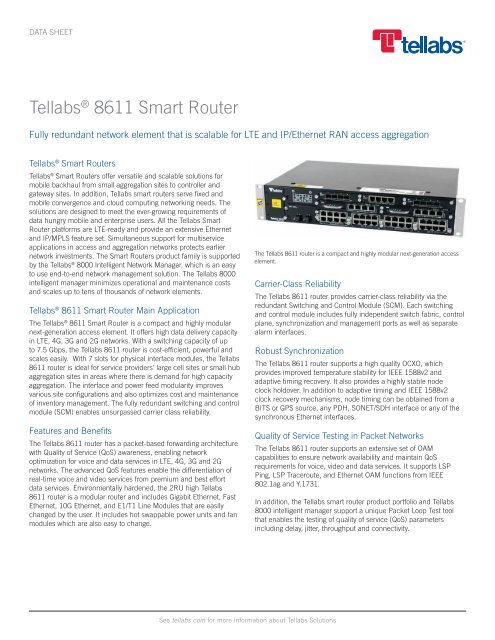 Tellabs 8611 Smart Router