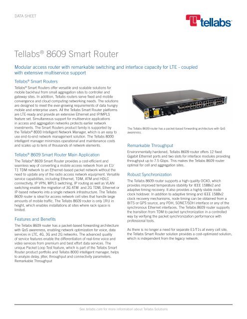 Tellabs 8609 Smart Router