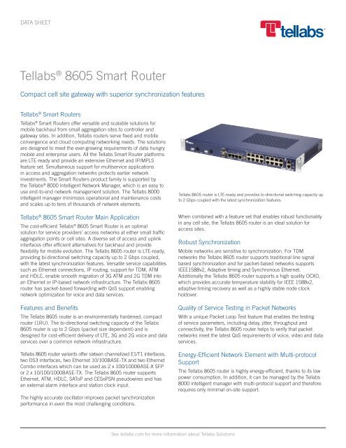 Tellabs 8605 Smart Router