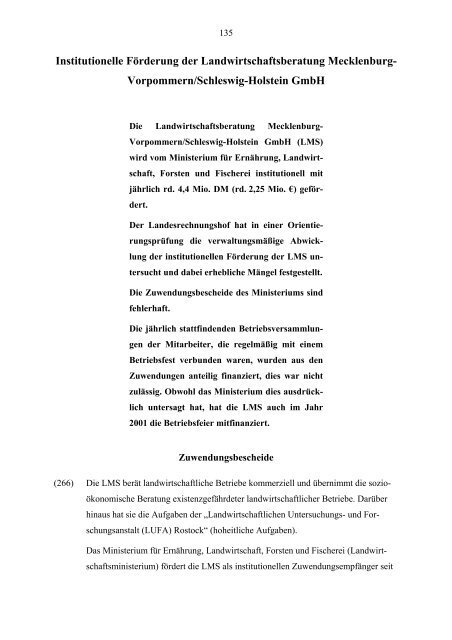 Jahresbericht 2002 - Landesrechnungshof Mecklenburg-Vorpommern