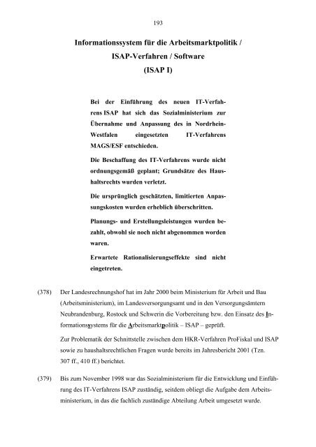 Jahresbericht 2002 - Landesrechnungshof Mecklenburg-Vorpommern