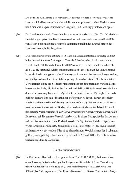 Jahresbericht 2002 - Landesrechnungshof Mecklenburg-Vorpommern