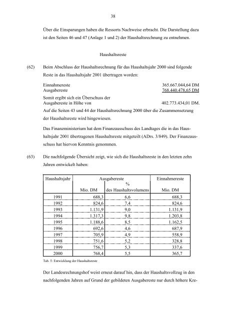 Jahresbericht 2002 - Landesrechnungshof Mecklenburg-Vorpommern