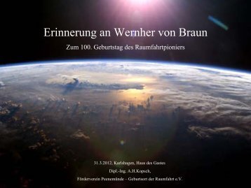 Erinnerung an Wernher von Braun - Technikmuseum Wernher von ...