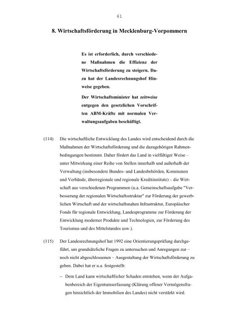 jahresbericht 1993 - Landesrechnungshof Mecklenburg-Vorpommern