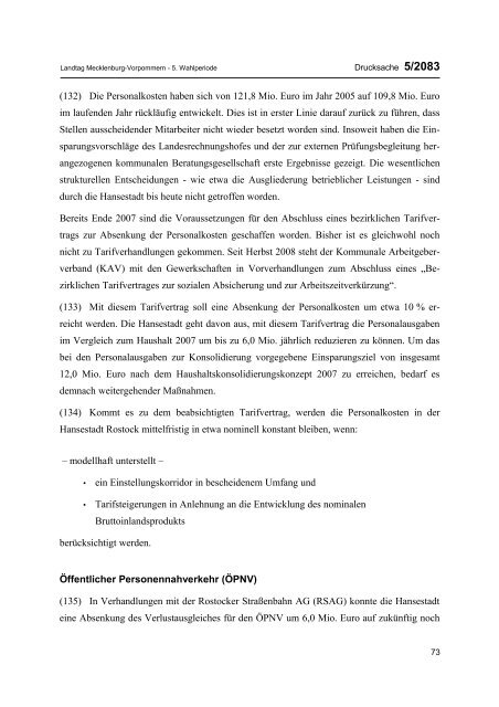 UNTERRICHTUNG - Landesrechnungshof Mecklenburg-Vorpommern
