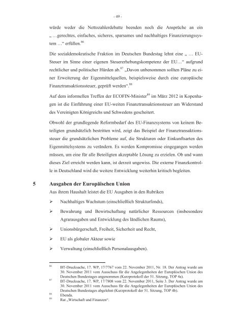 EU-Report 2012 deutscher RechnungshÃ¶fe - Landesrechnungshof ...