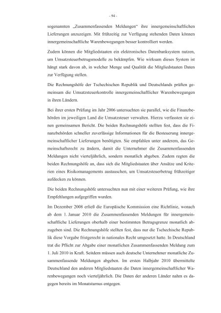 EU-Report 2012 deutscher RechnungshÃ¶fe - Landesrechnungshof ...