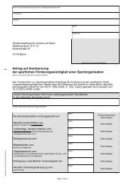 Antrag auf Sportförderungswürdigkeit - Landessportbund Berlin