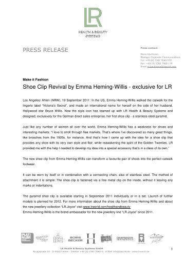 Download this press release - LR Health & Beauty Systems