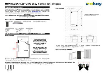 MONTAGEANLEITUNG ekey home (net) integra - Gueller.ch