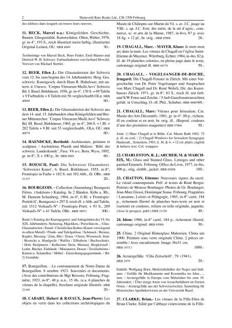 LISTE 211 Verre et Vitraux - Harteveld Rare Books Ltd.