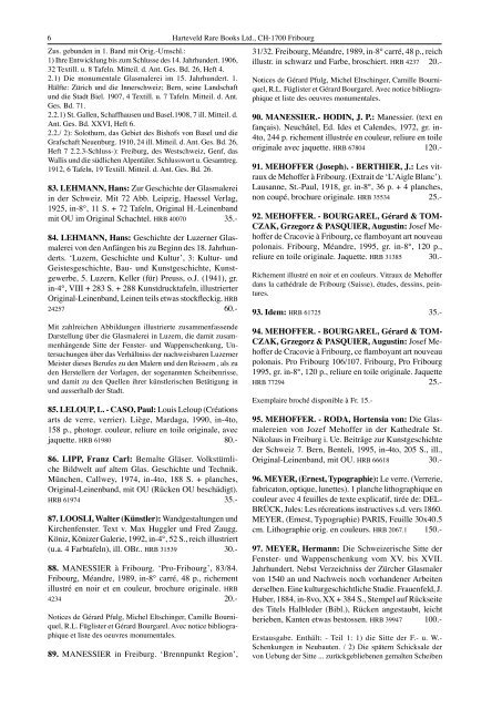 LISTE 211 Verre et Vitraux - Harteveld Rare Books Ltd.