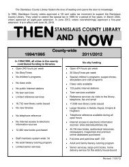 Then & Now - Stanislaus County Library