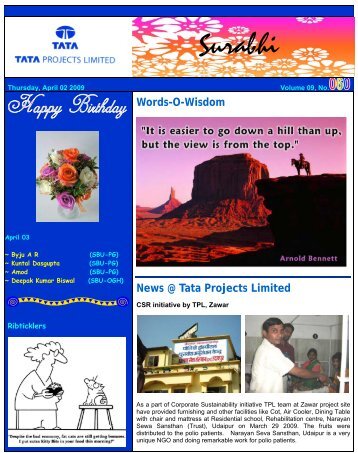 Words-O-Wisdom News @ Tata Projects Limited