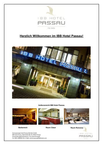 Klicken Sie hier für die Ansicht unserer ... - IBB Hotel Passau