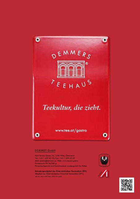 OFFEN FÜR DEN GAST. - Demmers Teehaus