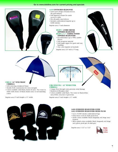 Largest Promotional Line of Golf Products - Gibas Golf Products