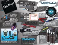 shows. DAYCO N0 SLACK logo. - Dayco Products Inc