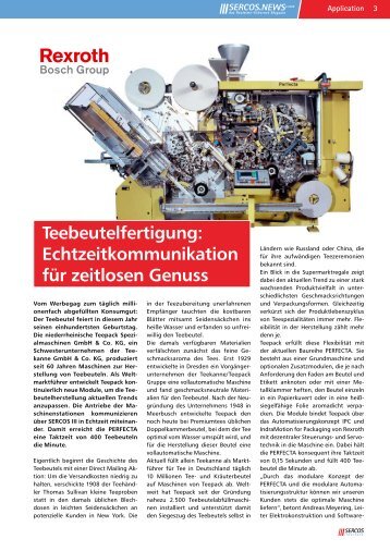 Lesen Sie den gesamten sercos News Artikel "Teebeutel