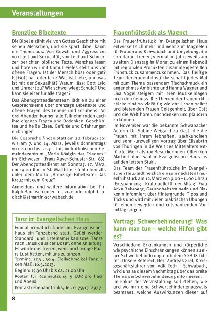 Gemeindebrief März-Mai - Kirchengemeinde Schwabach-St. Martin