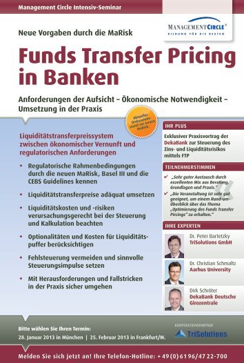 Funds Transfer Pricing in Banken - TriSolutions GmbH