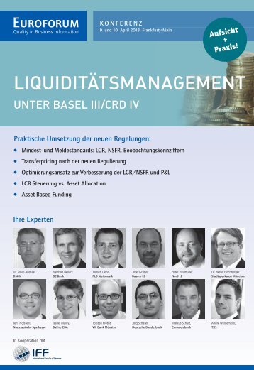 EUROFORUM-Konferenz Liquiditätssicherung 2013 - bei der TXS GmbH