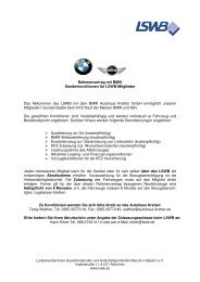 Rahmenvertrag BMW - LSWB