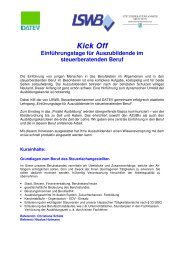 Kick Off Einführungstage für Auszubildende im ... - LSWB