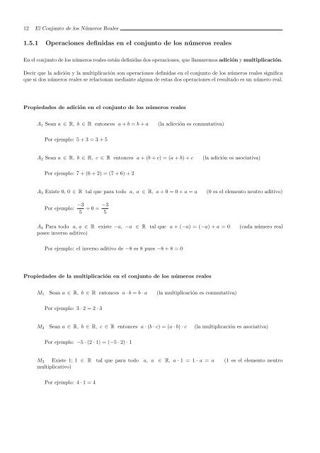 El Conjunto de los números Reales - TEC-Digital