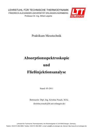 Absorptionsspektroskopie und Fließinjektionsanalyse