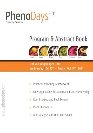 PhenoDays 2011 Program and Abstract Book - LemnaTec
