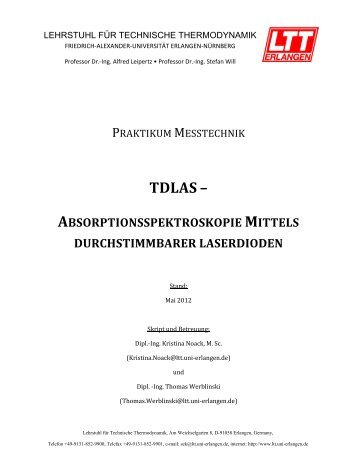 tdlas - beim Lehrstuhl für Technische Thermodynamik - Friedrich ...
