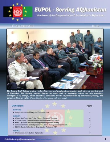 EUPOL - Serving Afghanistan