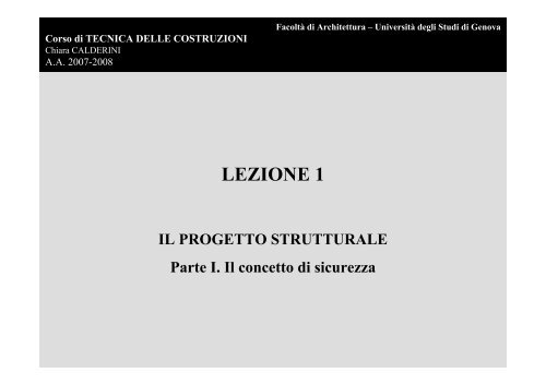 Lezione 1 parte 1.pdf - Facoltà di Architettura - Università degli Studi ...