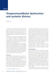 Temperomandibular dysfunction and systemic distress